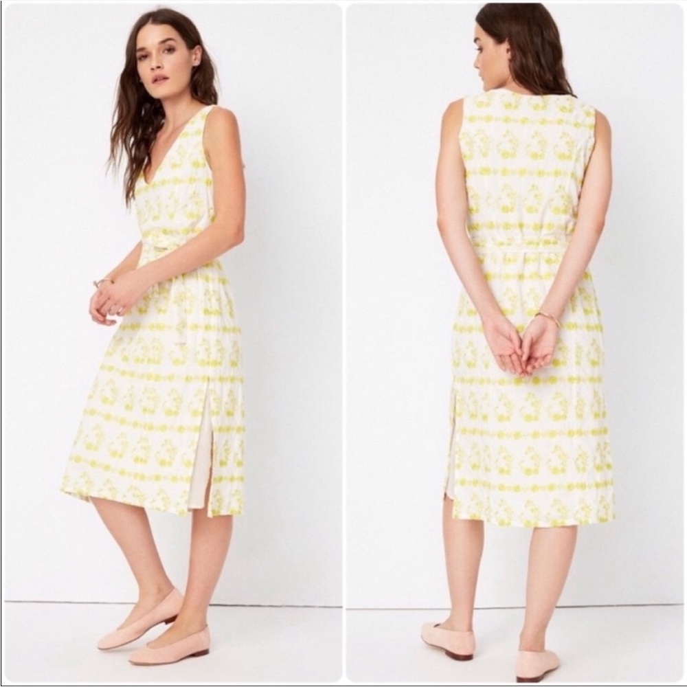 Tularosa Midi 'Penny' Dress Citrine and Ivory NEW